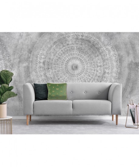 Mandala fototapeta ścienna w stylu etno boho Mandala szara tapeta