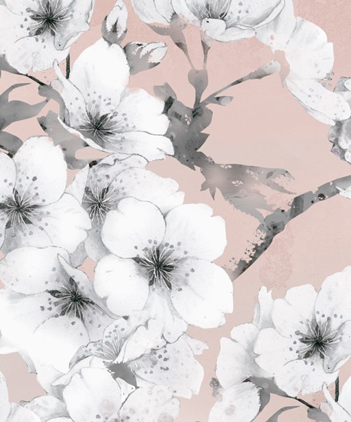 Tapeta ścienna Kwiaty jabłoni (różowa) foto tapeta
