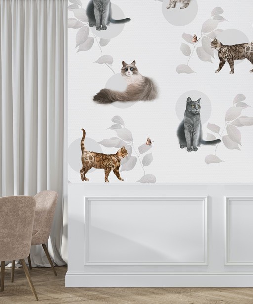 Wallpaper Happy cats foto tapeta