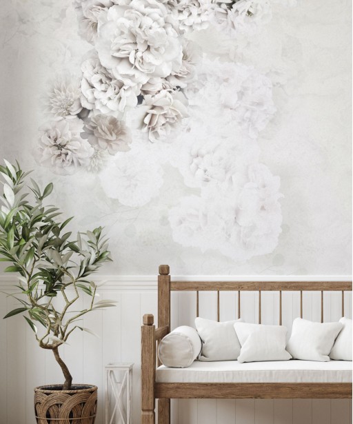 Wallpaper Pastel roses (white) foto tapeta