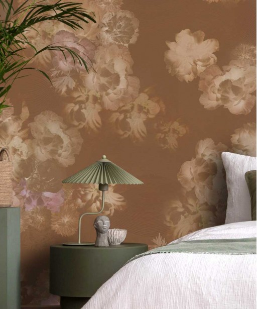 Floral elegance (brown) foto tapeta