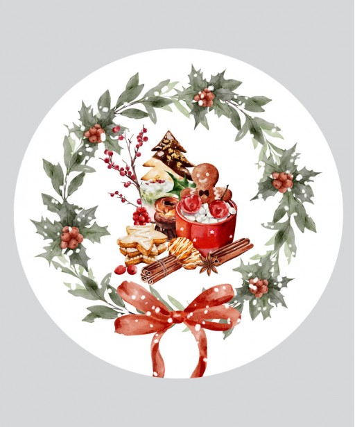 copy of Circle wallpaper "peel&stick" Flemish flowers foto tapeta