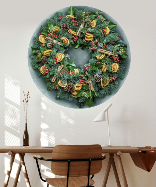 copy of Circle wallpaper "peel&stick" Flemish flowers foto tapeta