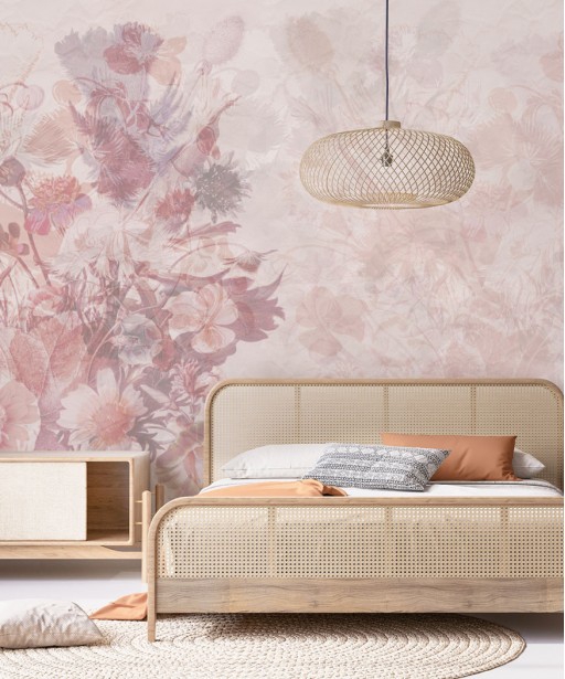 Tapeta ścienna Florystyka (różowa) foto tapeta